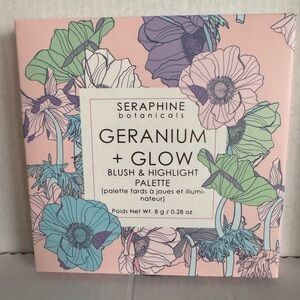 🆕 Seraphine Botanicals Geranium + Glow Blush & Highlight Palette - Heliopink